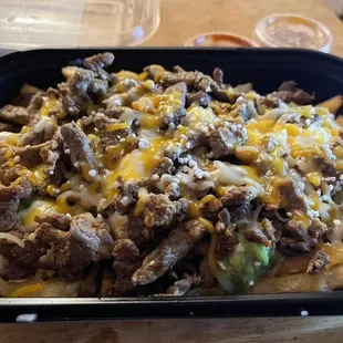 This is their Asada fries!! They are extra crisp so they don&apos;t get all soggy!! Try them, they&apos;re delicious!