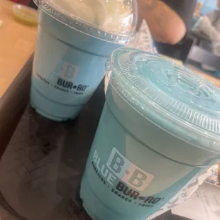 Blue horchata and Blue Horchata Shake