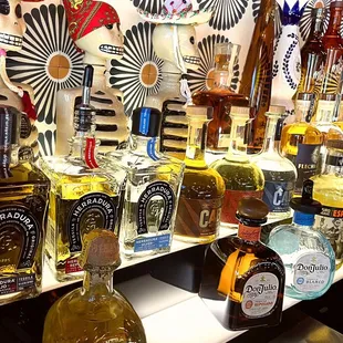 A large supply of tequilas for any pallet; other liquors, wines, drafts and bottled beers. A perfect pairing for all of our menu items.