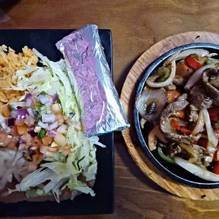 Lunch steak fajitas