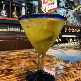 Spicy/cilantro margarita (very good, but very hot!)