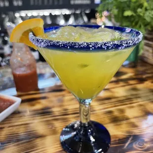 Top shelf margarita is made with orange juice