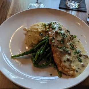 Half portion of pretzel crusted trout, $20.50.