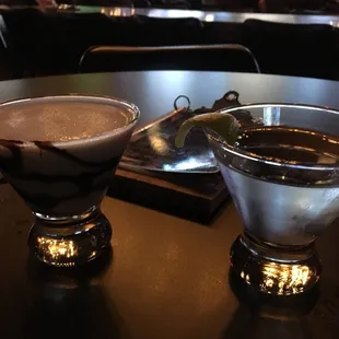 Chocolate Martini and Vodka with a Twist. Both well made.