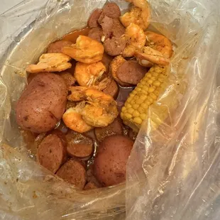 C1. Shrimp No Head with S5. Sausage