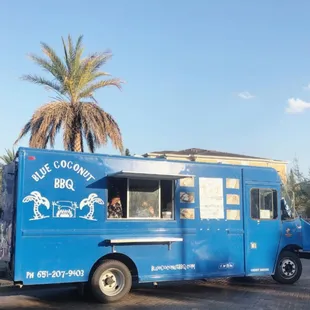Blue Coconut BBQ's food truck!