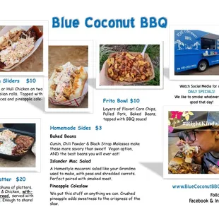 Our standard service menu!  We keep it simple to keep quality high and costs low (both in our supply cost AND what we have to charge you).