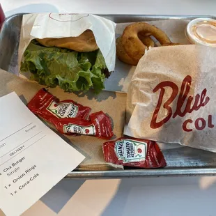 One single burger, onion rings and a soda...$17 smh