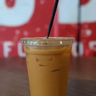 a cup of iced coffee
