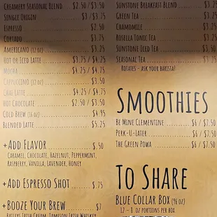 The good basics, the teas seem to be where it's at here