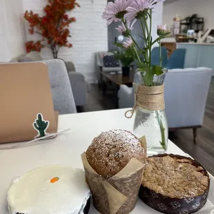 Carrot cake, zucchini bread, coffee cake