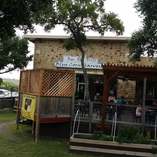 View from the front  get trellis, great patio...  excellent food locally sourced as much as possible.
