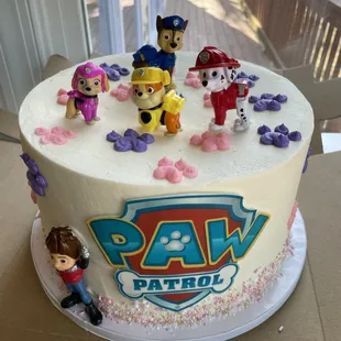 Custom paw patrol cake.