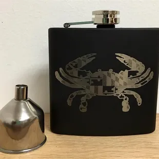 This 6 oz. stainless steel unique Maryland Blue Crab flask helps the Bay enthusiast celebrate with this double-walled construct....