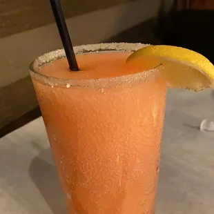 Spiked strawberry lemonade frozen that was totally watery...had to move to having it on the rocks.