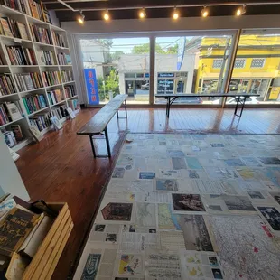The new reading room overlooking the old shop.