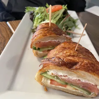 Croissant and Smoked Salmon Sandwich