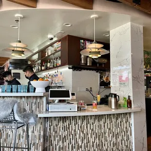 The bar / counter. Blue Daisy in Santa Monica is featured on my international website at classicbitesandbrews.com