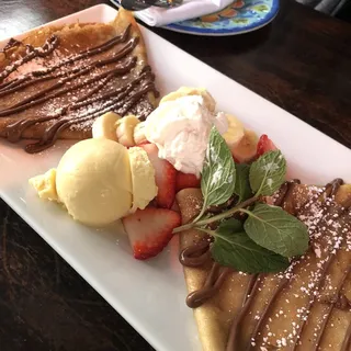 Nutella Banana Strawberry Crepe