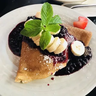 Mascarpone Crepe with Mixed Berry Sauce