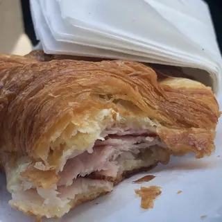 Ham and Cheese Croissant Breakfast