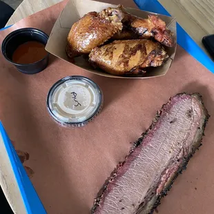Smoke wings and brisket