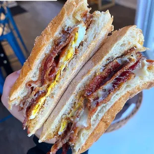 The Nesbit! Bacon Egg and Cheese on a fresh Kaiser roll!