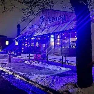 the outside of the building