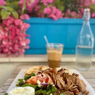 Pork Gyro Platter with rice