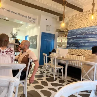 people sitting at tables