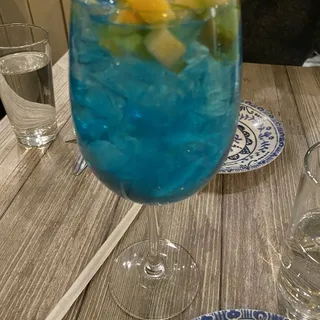 Glass Blue Sangria