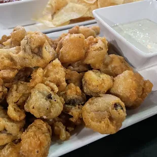 Battered Mushrooms- Delicious!