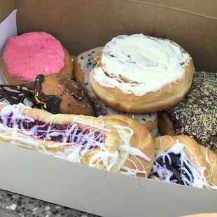 Half priced donuts right before closing for the full amount of goodness!