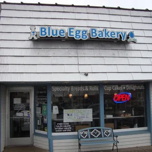 Front of the building, view looking south.