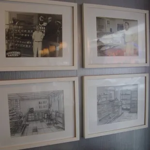 A couple of historic photos of the bakery and some sketches.