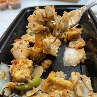 No flavor.  The noodles are sticking. Super dry food