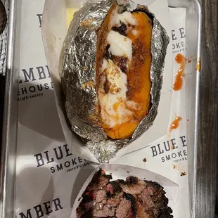 Sweet potato and brisket