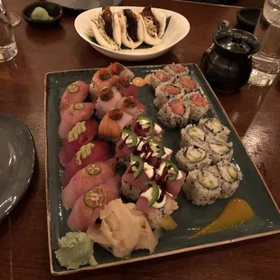 sushi and sashimi, sushi, food, sashimi
