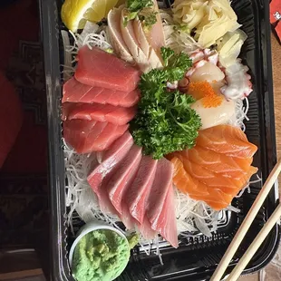 Sashimi platter.