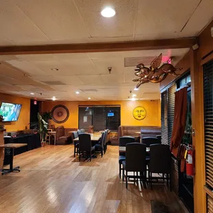 the inside of a restaurant