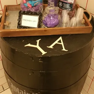 Nice touch in the ladies bathroom,  especially after a long ride on the bike!