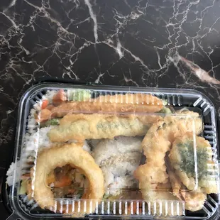 Cali roll and Vegetable Tempura