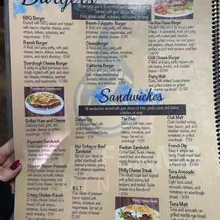 The menu, your welcome