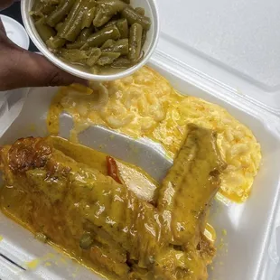 Cream of Mushroom Turkey Wings. Mac and Cheese. Green Beans.