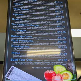 sandwich menu 2/2 as of august 2024