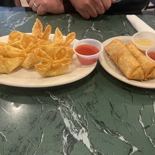 Crab Rangoon- Cheese Wonton &amp; pork egg roll