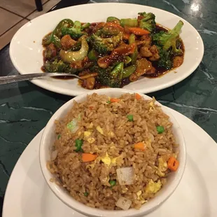 Szechuan Chicken with fried rice