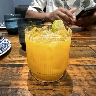 Spicy passionfruit margarita
