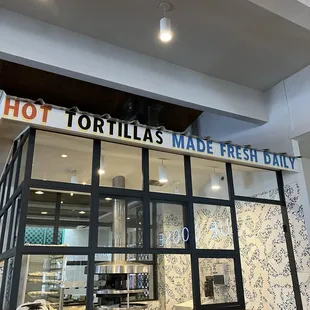 Tortilla making area