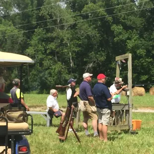 Shooting with friends